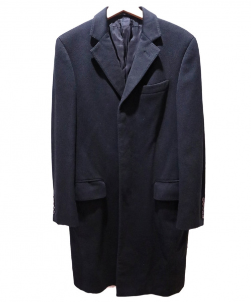 GUCCI（グッチ）GUCCI (グッチ) カシミヤ婚チェスターコート ブラック サイズ:44 袖口スレ有の古着・服飾アイテム