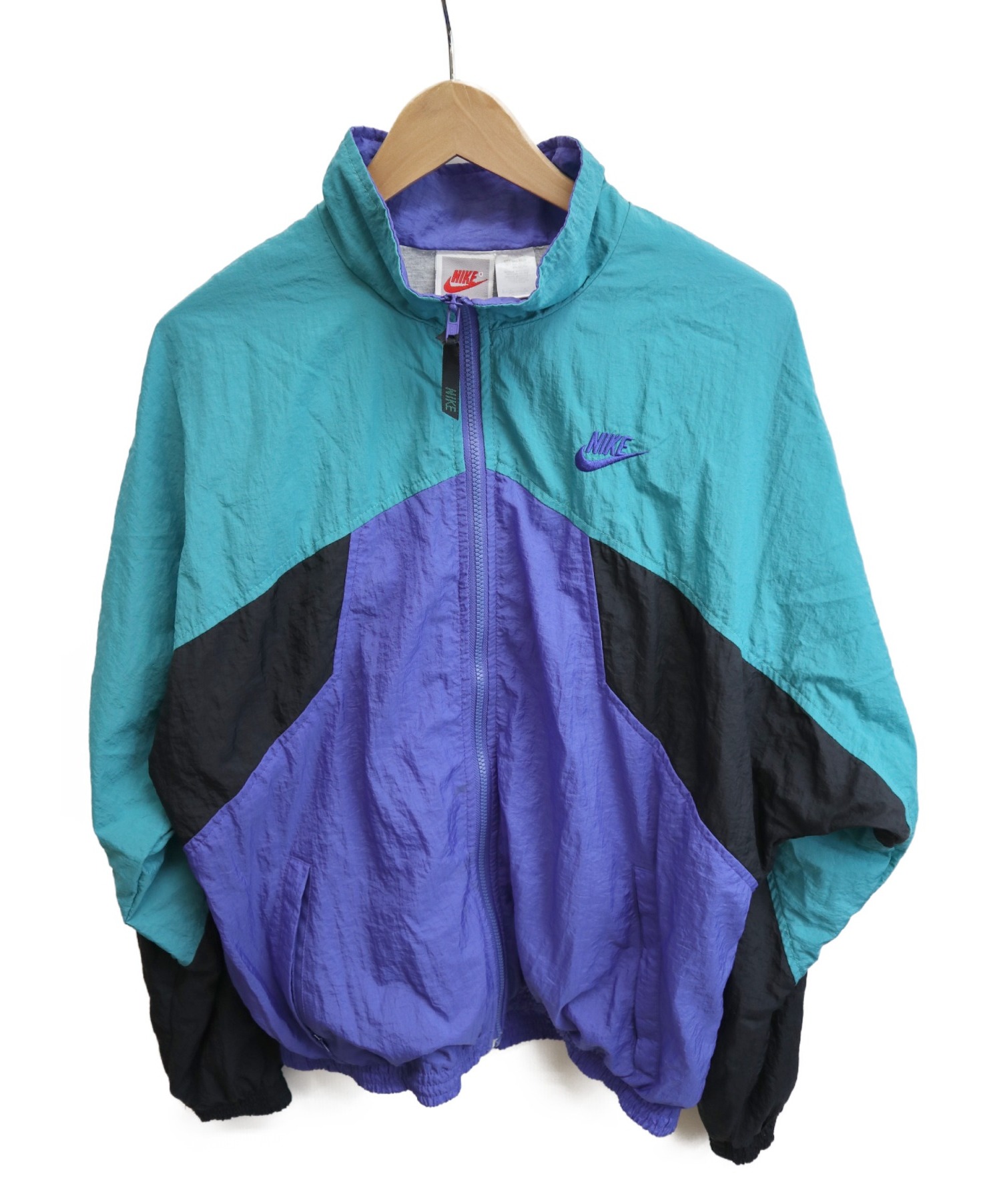 中古 古着通販 Nike ナイキ ナイロンジャケット ブル グリーン サイズ M ブランド 古着通販 トレファク公式 Trefac Fashion