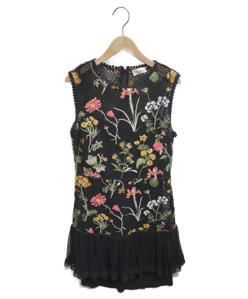 中古 古着通販 Red Valentino レッドヴァレンティノ ノースリーブワンピース ブラック サイズ 40 ブランド 古着通販 トレファク公式 Trefac Fashion