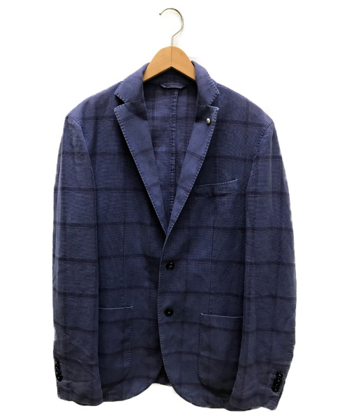 L.B.M.1911（エルビーエム1911）L.B.M.1911 (ルビアム1911) リネンアンコンジャケット ブルー サイズ:表記なし（下記参照）の古着・服飾アイテム