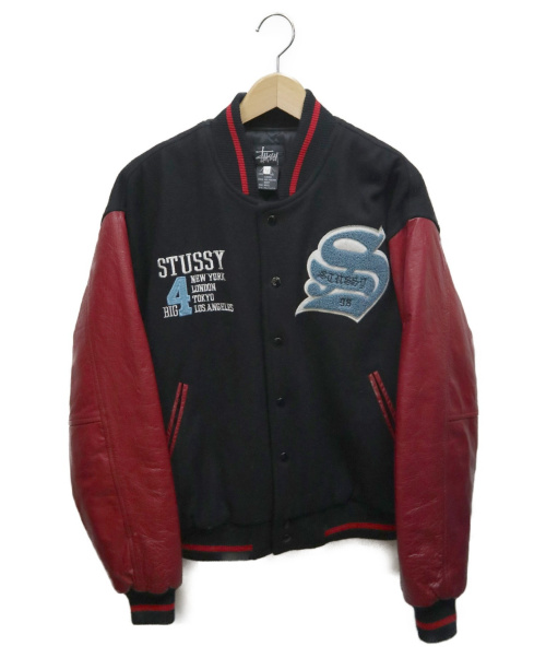 中古 古着通販 Stussy ステューシー 古着 90sbig4スタジャン ブラック レッド サイズ M ブランド 古着通販 トレファク公式 Trefac Fashion