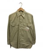 US ARMY（ユーエスアーミー）の古着「KOREA刺繍ヴィンテージシャツ」｜ベージュ