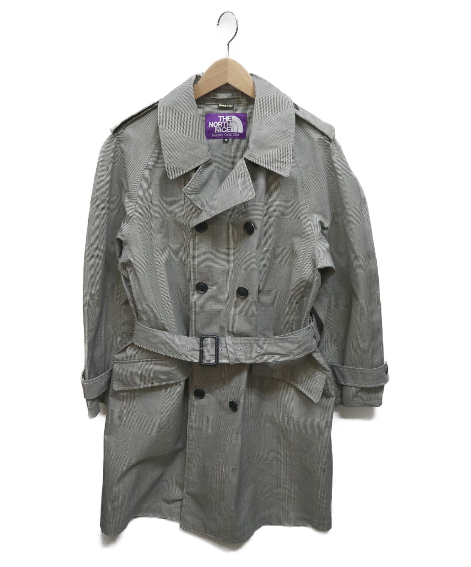 中古 古着通販 The Northface Purplelabel ザノースフェイスパープルレーベル チェックトレンチコート グレー サイズ ｍ Gore Tex ブランド 古着通販 トレファク公式 Trefac Fashion