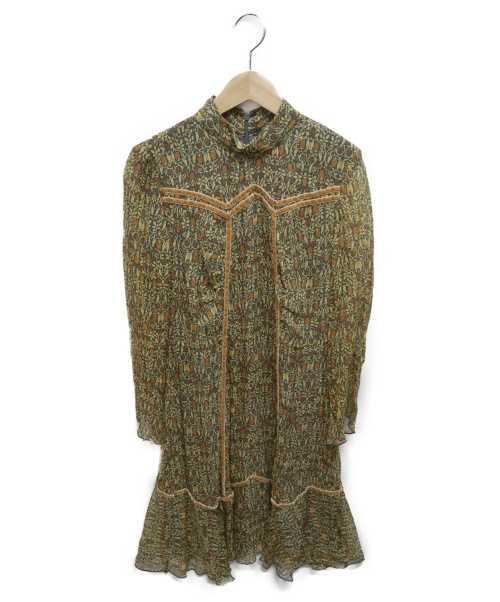 中古 古着通販 Anna Sui アナスイ ブラウスワンピース イエロー サイズ 2 ブランド 古着通販 トレファク公式 Trefac Fashion