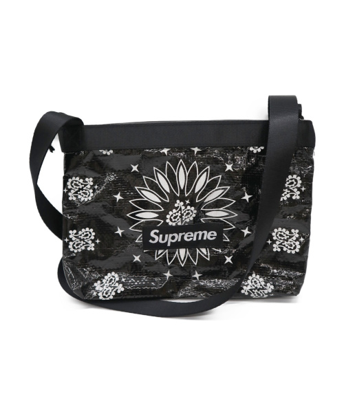 SUPREME（シュプリーム）SUPREME (シュプリーム) Supreme Bandana Tarp Side Bag ブラックの古着・服飾アイテム