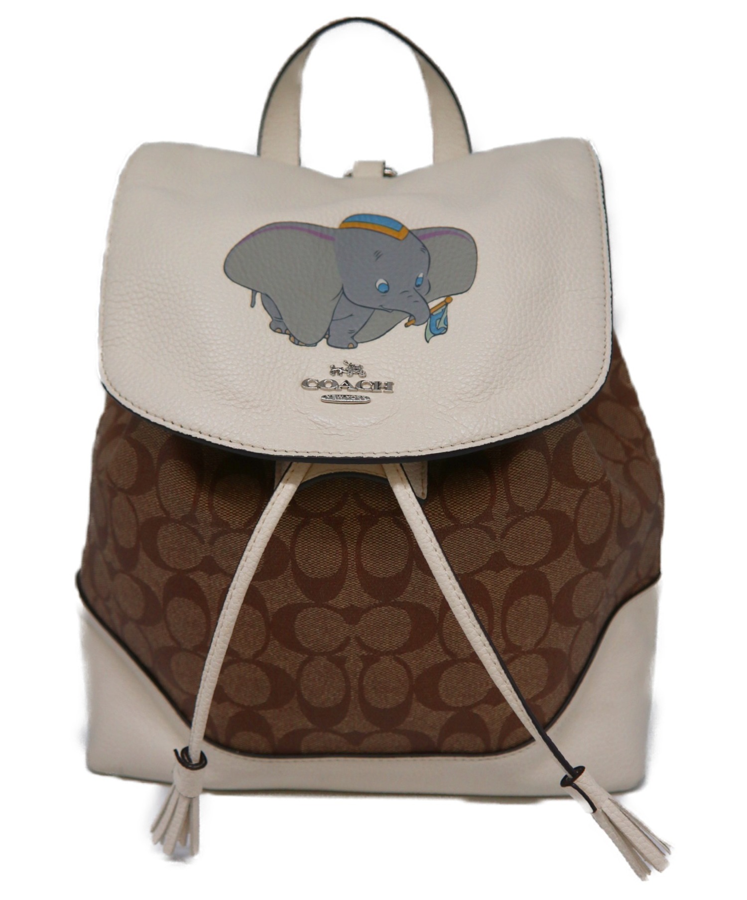 中古 古着通販 Coach X Disney コーチ ディズニー シグネーチャーレザーリュック ベージュ M1957 ブランド 古着通販 トレファク公式 Trefac Fashion