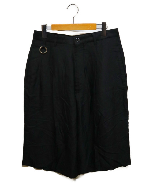 th（ティーエイチ）th (ティーエイチ) ワイドハーフパンツ ブラック サイズ:46 Wide Half Pantsの古着・服飾アイテム