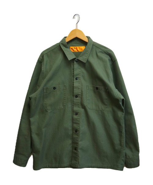 CHALLENGER（チャレンジャー）CHALLENGER (チャレンジャー) ミリタリーシャツ グリーン サイズ:Lの古着・服飾アイテム