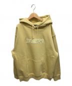 X-LARGE（）の古着「STANDARD LOGO PATCH HOODED SWEAT」｜イエロー