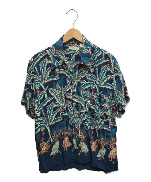 Sun Surf（サンサーフ）Sun Surf (サンサーフ) バナナツリープリントアロハシャツ ブルー サイズ:サイズ表記無しの古着・服飾アイテム