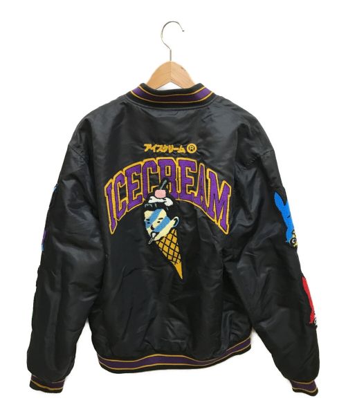 ICE CREAM（アイスクリーム）Ice Cream (アイスクリーム) RASHOMON VARSITY JACKET ブラック サイズ:XLの古着・服飾アイテム