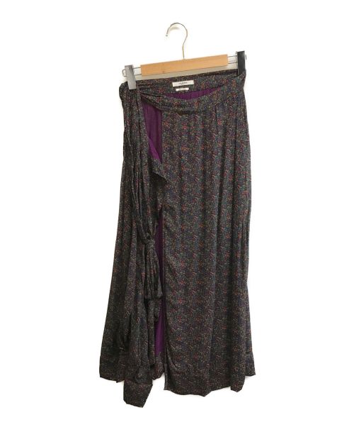 ISABEL MARANT ETOILE（イザベルマランエトワール）ISABEL MARANT ETOILE (イザベルマランエトワール) 総柄ラップスカート パープル サイズ:34の古着・服飾アイテム