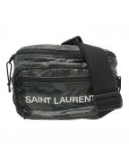 Saint Laurent Parisサンローランパリ）の古着「ウエストバッグ」｜ブラック×グリーン