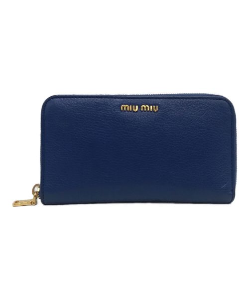 MIU MIU（ミュウミュウ）MIU MIU (ミュウミュウ) 長財布 ブルーの古着・服飾アイテム
