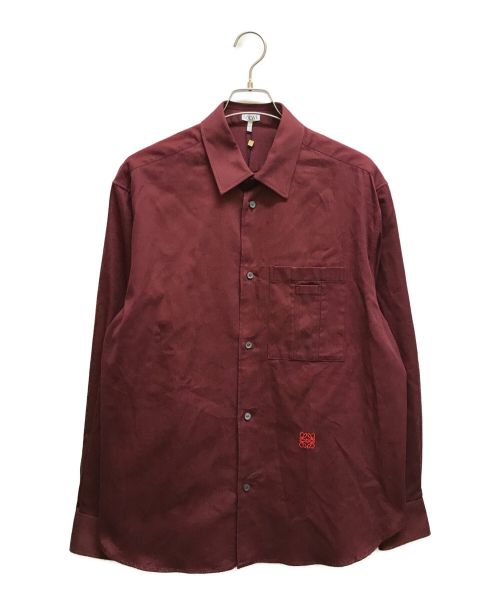LOEWE（ロエベ）LOEWE (ロエベ) ワークウェアシャツ レッド サイズ:38の古着・服飾アイテム