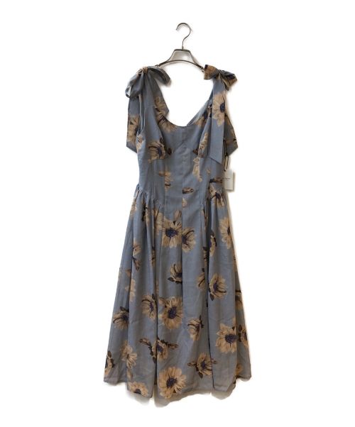 HER LIP TO（ハーリップトゥ）HER LIP TO (ハーリップトゥ) Sunflower-Printed Midi Dress スカイブルー サイズ:Mの古着・服飾アイテム
