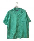 POLO RALPH LAURENポロ・ラルフローレン）の古着「シルク混オープンカラーシャツ」｜グリーン