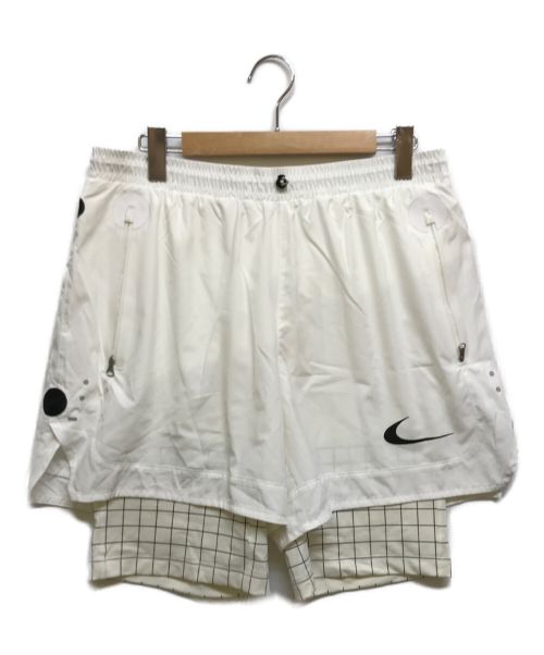 NikeLab（ナイキラボ）NIKELAB × OFF WHITE (ナイキラボ×オフホワイト) レギンスドッキングパンツ ホワイト サイズ:XLの古着・服飾アイテム