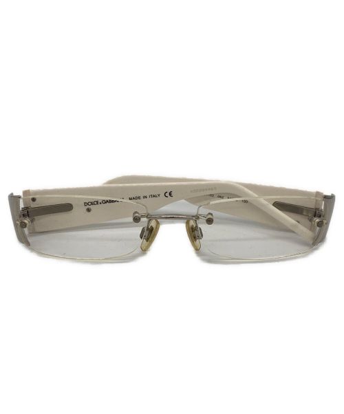 DOLCE & GABBANA（ドルチェ＆ガッバーナ）DOLCE & GABBANA (ドルチェ＆ガッバーナ) フチなし眼鏡 ホワイト サイズ:51☐16　130の古着・服飾アイテム