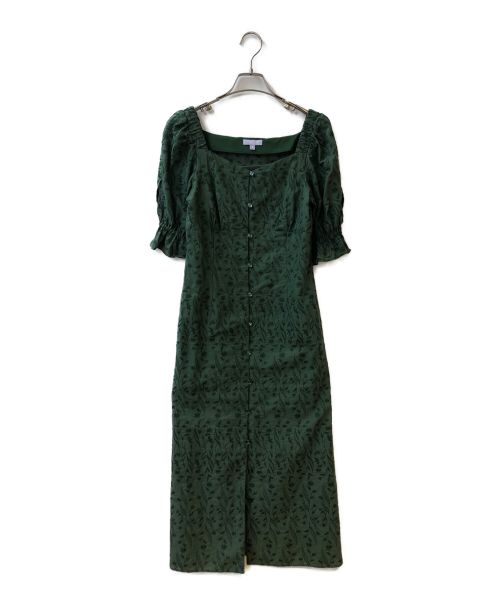 TOCCA（トッカ）TOCCA (トッカ) エンブロイスクエアネックワンピース グリーンの古着・服飾アイテム