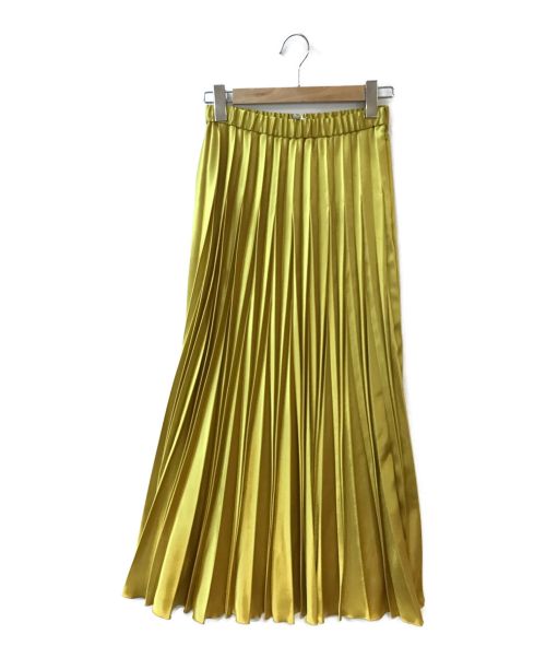 UN3D.（アンスリード）UN3D. (アンスリード) オリガミプリーツスカート イエロー サイズ:38の古着・服飾アイテム