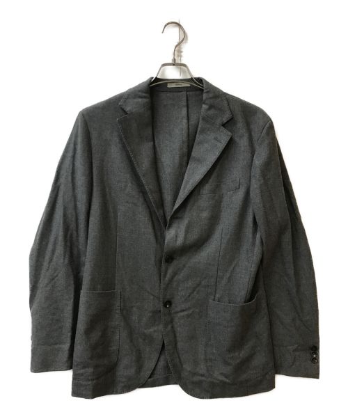 BOGLIOLI（ボリオリ）BOGLIOLI (ボリオリ) DOVERドーヴァー ウールホップサックソリッド3Bジャケット グレー サイズ:48の古着・服飾アイテム