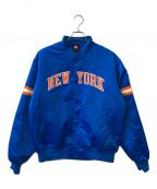 KITHキス）の古着「New York Knicks Satin Bomber Jacket」｜ブルー