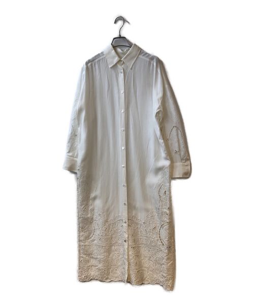 GRACE CONTINENTAL（グレースコンチネンタル）GRACE CONTINENTAL (（グレースコンチネンタル) カットワークシャツワンピース ホワイト サイズ:36の古着・服飾アイテム