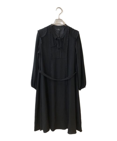 PS Paul Smith（ＰＳポールスミス）PS Paul Smith (ＰＳポールスミス) ジョーゼットロングワンピース ブラック サイズ:38の古着・服飾アイテム
