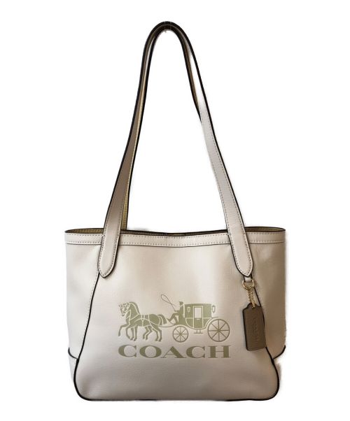 COACH（コーチ）COACH (コーチ) ホースアンドキャリッジトートバッグ アイボリー サイズ:-の古着・服飾アイテム