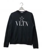 VALENTINOヴァレンティノ）の古着「VLTN Star ロゴ スウェットシャツ」｜ブラック