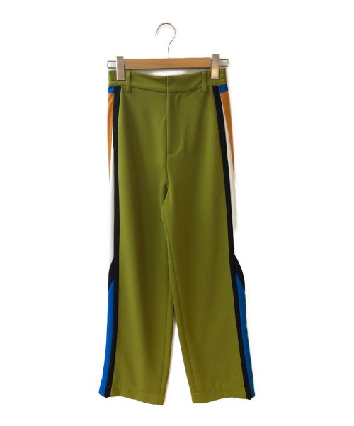 UN3D.（アンスリード）UN3D. (アンスリード) マルチカラーサイドラインパンツ グリーン サイズ:38 未使用品の古着・服飾アイテム