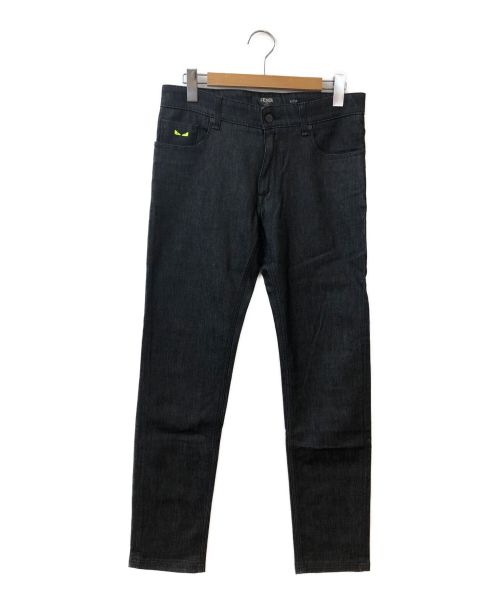 FENDI（フェンディ）FENDI (フェンディ) Monster Eye Black Slim Fit Jeans インディゴ サイズ:W32の古着・服飾アイテム