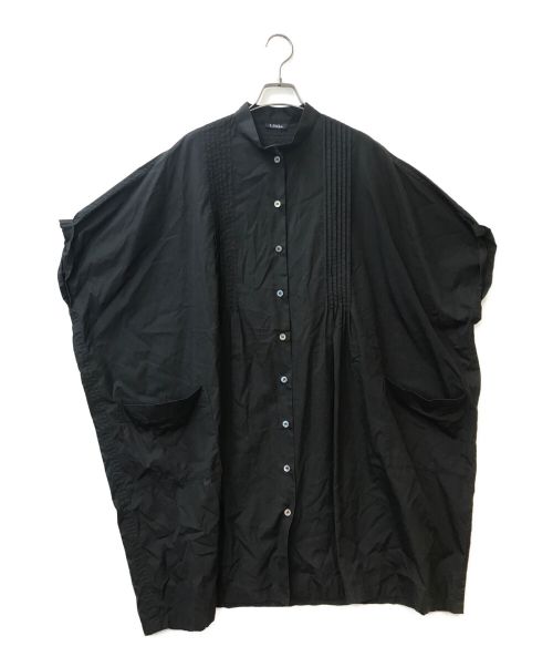 LIMI feu（リミフゥ）LIMI feu (リミフゥ) ワイドプリーツブロードシャツワンピース ブラック サイズ:Sの古着・服飾アイテム