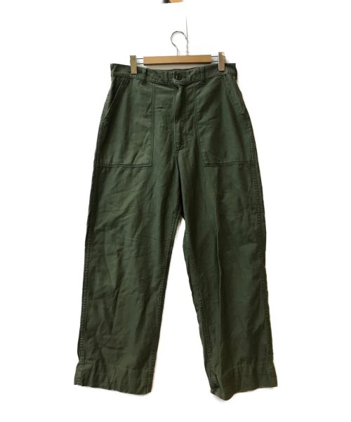 US ARMY（ユーエスアーミー）US ARMY (ユーエス アーミー) 60's COTTON SATEEN OG-107 BAKER PANTS グリーン サイズ:W36の古着・服飾アイテム