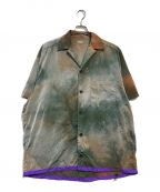 kolor/BEACONカラービーコン）の古着「シャンブレータイダイドローストリングヘムシャツ」｜マルチカラー