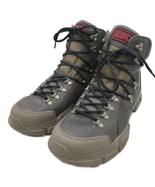 GUCCI（グッチ）GUCCI (グッチ)  FLASH trekking boots グレー サイズ: 11 1/2の古着・服飾アイテム