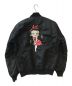 BETTY BOOP (ベティー・ブープ) SKULL WORKS (スカルワークス) ベティーエンブロイダリーMA-1ジャケット ブラック サイズ:L：9800円