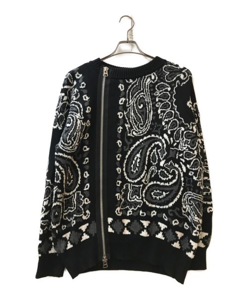 sacai（サカイ）sacai (サカイ) Bandana Knit Blouson ブラック サイズ:１の古着・服飾アイテム
