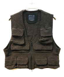 meanswhile（ミーンズワイル）の古着「Knit Luggage Vest」｜ブラウン