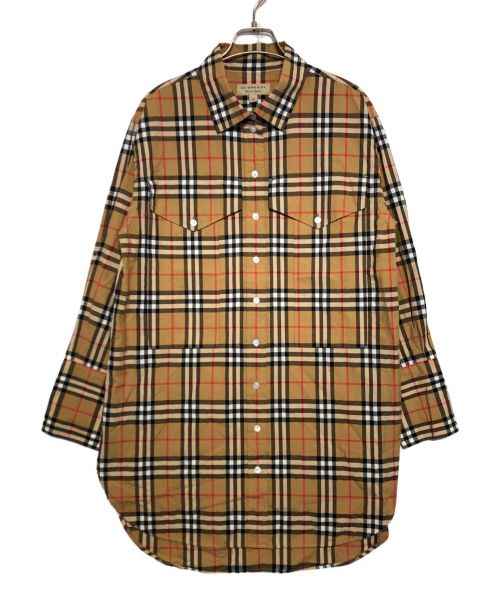 BURBERRY（バーバリー）BURBERRY (バーバリー) ノヴァチェックロングシャツ ベージュ サイズ:US6の古着・服飾アイテム