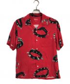 SUPREMEシュプリーム）の古着「Studded Collars Rayon S/S Shirt」｜レッド