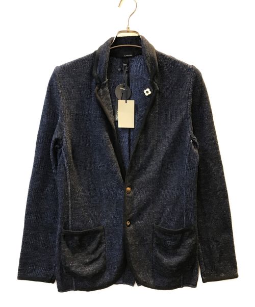 LARDINI（ラルディーニ）LARDINI (ラルディーニ) ニットテーラードジャケット ブルー サイズ:XSの古着・服飾アイテム
