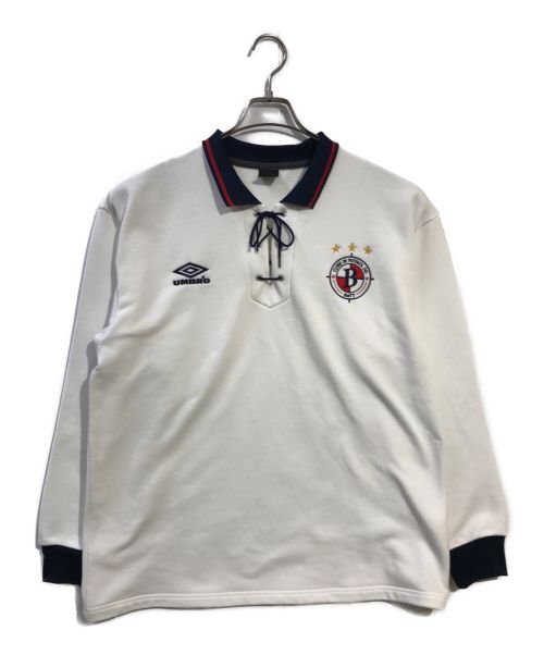 UMBRO（アンブロ）UMBRO (アンブロ) BoTT (ボット) Uniform Long Sleeve Polo Shirt ホワイト サイズ:Lの古着・服飾アイテム