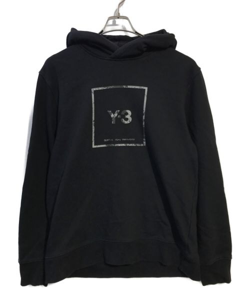 Y-3（ワイスリー）Y-3 (ワイスリー) U SQUARE LABEL GRAPHIC HOODIE ブラック サイズ:Lの古着・服飾アイテム