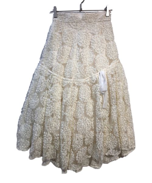 Snidel（スナイデル）Snidel (スナイデル) バリエチュールスカート ホワイト サイズ:1の古着・服飾アイテム
