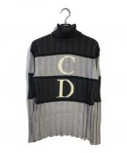 Christian Dior Sportsクリスチャン ディオールスポーツ）の古着「CDロゴタートルネックニット」｜グレー