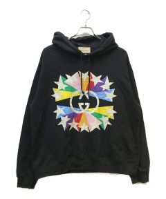 中古・古着通販】GUCCI (グッチ) グラフィックロゴパーカー ブラック 