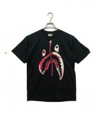 A BATHING APE (アベイシングエイプ) TIE DYE TWIST SHARK TEE ブラック×ピンク サイズ:M