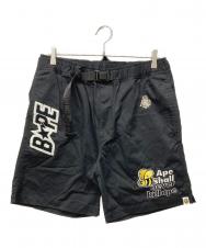 A BATHING APE (アベイシングエイプ) ショートパンツ ブラック サイズ:L